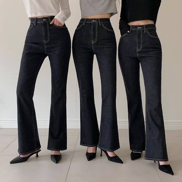 [1천장돌파][S-L][이염,물빠짐X /독보적인라인♥][made] Better Jeans (No.152) ZERO 생지 롱 부츠컷 [2Types기본/롱(+5cm)] (딥네이비) (봄/간절기/데일리/데님/슬림)